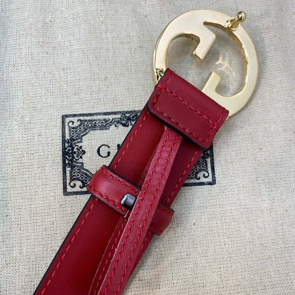 Women’s Gucci,GG red belt,80 cm made in Italy - Picture 5 of 6